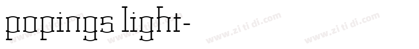 popings light字体转换